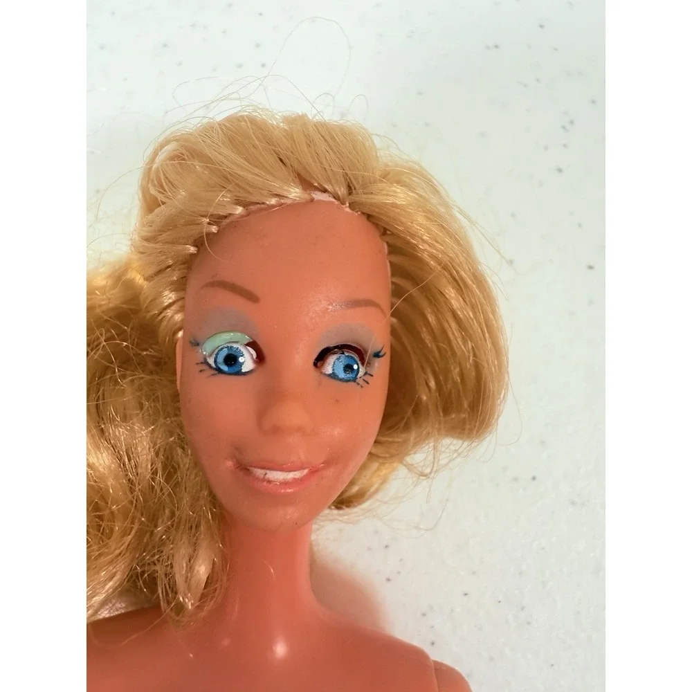 2 Vintage 1980 Winking Western Barbie Doll as is Nude TLC Twist n Turn